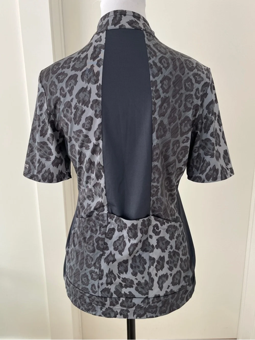 SAMSARA Full Zip Cycling Performance Jersey Leopard Print Short Sleeve Stretch - Picture 3 of 16